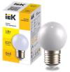 LIGHTING Лампа светодиодная декоративная G45 шар 1Вт 230В холодный белый E27 IEK0