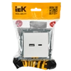 BRITE Розетка USB A+C 18Вт РЮ11-1-БрБ белый IEK1