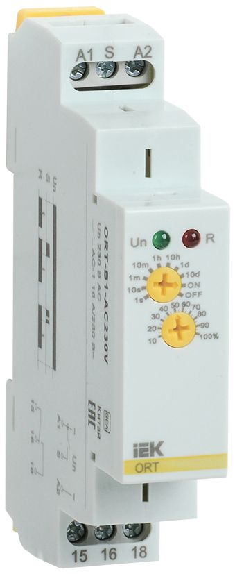 Реле задержки выключения ORT 1 контакт 230В AC IEK (ORT-B1-AC230V)