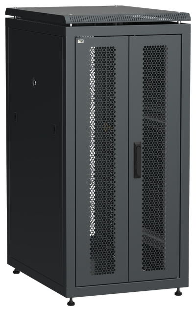ITK LINEA N Шкаф сетевой 19" 24U 600х800мм двери передняя перфорированная задняя двустворчатая перфорированная черный