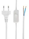 Portable cords with plug and socket UUSh-1kW 2x0,75/2m, white IEK3