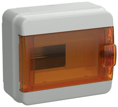 TEKFOR Корпус пластиковый КМПн-8 IP65 оранжевая прозрачная дверь IEK