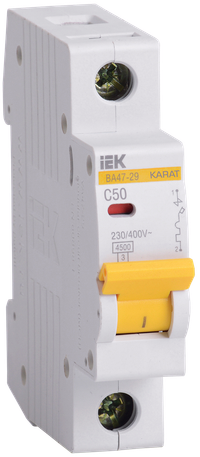 KARAT Автоматический выключатель ВА47-29 1P C 50А 4,5кА IEK