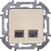 INSPIRIA Розетка компьютерная двойная RJ45 категория 6 UTP слоновая кость4