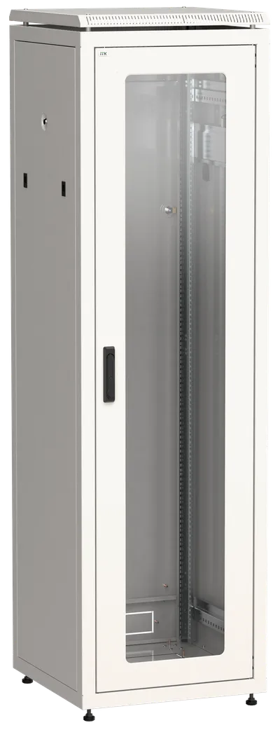 ITK LINEA N Шкаф сетевой 19" 47U 600х800мм стеклянная передняя дверь задняя металлическая серый
