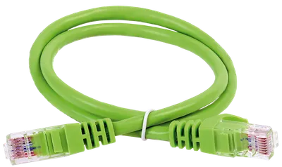 ITK Коммутационный шнур (патч-корд) кат.6 UTP PVC 5м зеленый