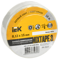 MIXTAPE 3 Изолента 0,13х15мм белая 10м IEK