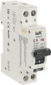 ARMAT Автоматический выключатель дифференциального тока B06S 1P+NP C6 30мА тип AC (18мм) IEK0