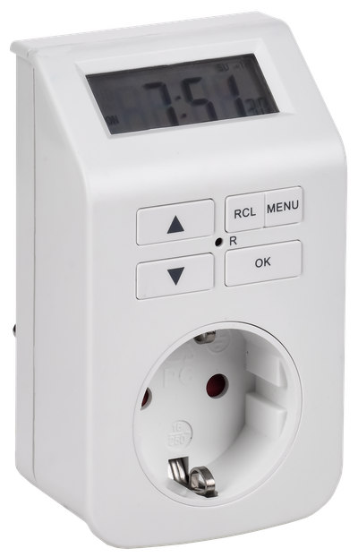 РТЭ-5 Розетка-таймер электронный 1мин 7дн 112on/off 16А IP20 белая IEK