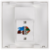 Розетка компьютерная РКИ-20-00-П RJ-45 UTP кат.5e (на 2 модуля) ПРАЙМЕР белая IEK4