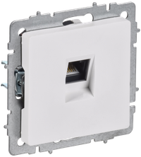 BRITE Розетка компьютерная RJ45 кат.5E РК10-БрАБ арктический белый IEK