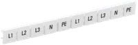Маркеры для КПИ-10мм2 с символами "L1, L2, L3, N, PE" IEK