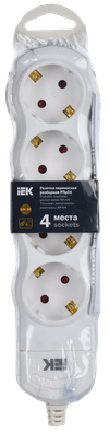 Розетка переносная разборная РПр04 4 места IEK1