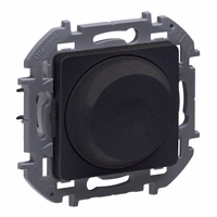 INSPIRIA Светорегулятор поворотно-нажимной без нейтрали 300Вт антрацит