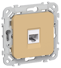 FLITE Розетка компьютерная RJ45 категория 6 UTP РК6-1-0-ФлШм шамуа IEK