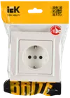 BRITE 1-gang earthed socket with protective shutters 16A, complete PCP14-1-0-BrZh pearl IEK1