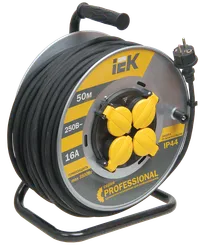 Cable reel UK50 4 sockets 2P+PE/50m KG 3x2,5mm2 IP44 "Professional"