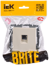 BRITE Розетка компьютерная RJ45 кат.5E РК10-БрКр бежевый IEK1