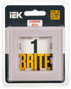 BRITE Рамка 1-местная РУ-1-2-Бр стекло розовый матовый IEK1