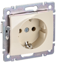 VALENA DIY Розетка 1-местная с заземлением без защитных шторок 16А слоновая кость