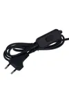 Portable cords with plug and socket USH-1kW 2x0,75/2m, black IEK2