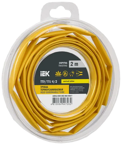 TTU ng-LS 4/2 heat shrink tubing yellow (2m/pack) IEK