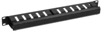 ITK by ZPAS Органайзер кабельный металлический с крышкой 19" 1U 12 слотов черный