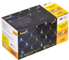 LIGHTING Гирлянда сеть 1,5х1,5м 160 светодиодов RGB IP20 прозрачный шнур 3м 230В контроллер 8 сцен IEK1