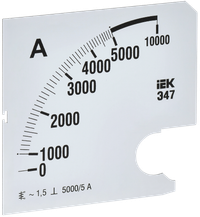 Шкала сменная для амперметра Э47 5000/5А класс точности 1,5 96х96мм IEK