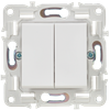 SKANDY Выключатель 2-клавишный проходной 10А SK-V05W арктический белый IEK6
