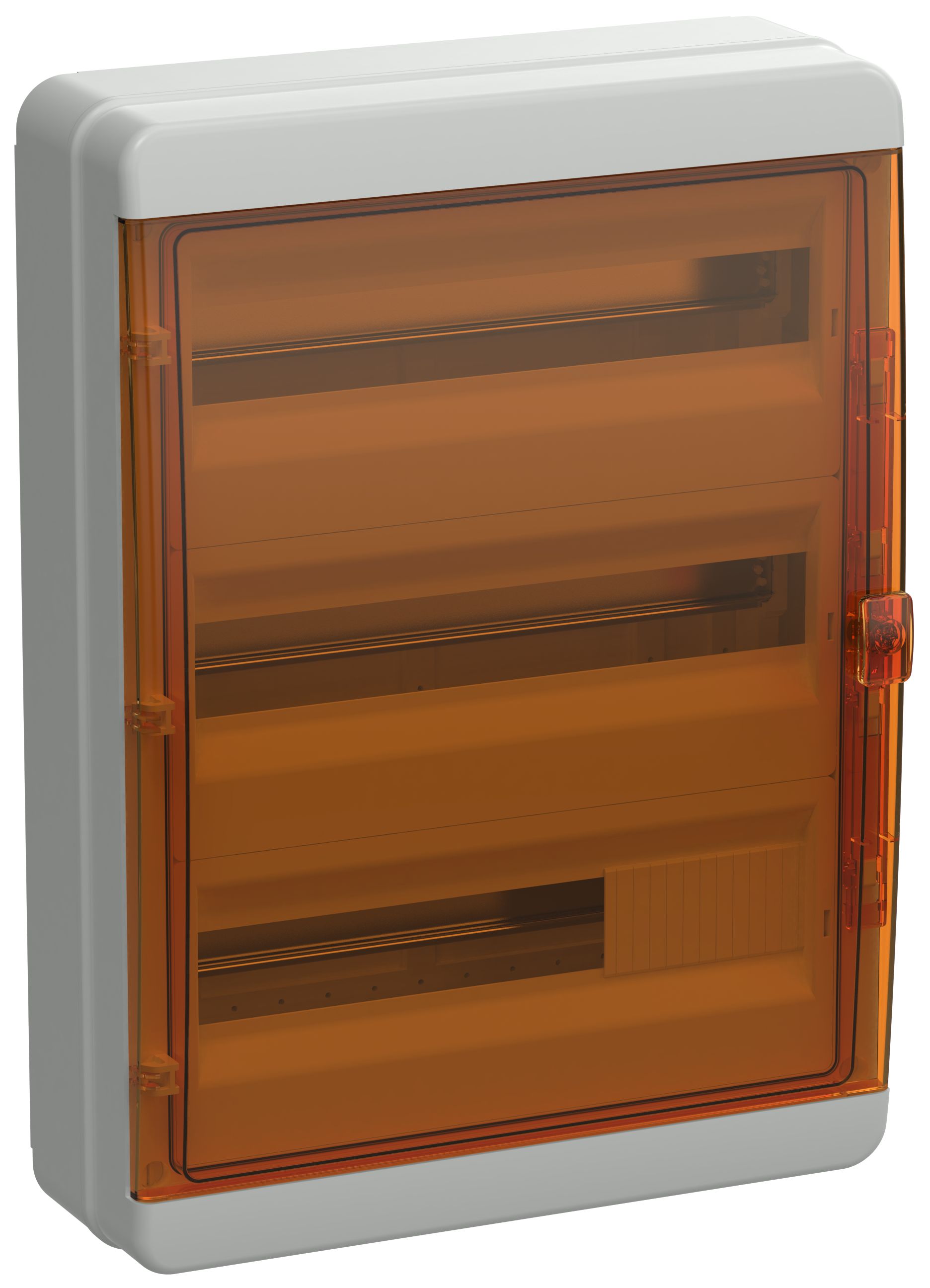 TEKFOR Корпус пластиковый КМПн-54 IP65 оранжевая прозрачная дверь IEK (TF5-KP72-N-54-65-K03-K09)