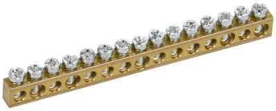 TEKFOR Шина нулевая сечение 6х9 15 отверстий IEK