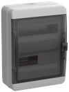 TEKFOR Корпус пластиковый КМПн-24 IP65 черная прозрачная дверь IEK0
