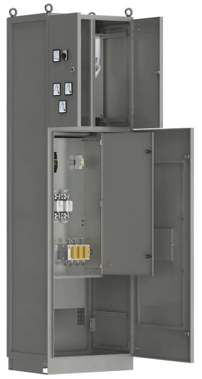 Панель вводная ВРУ-8503 МУ 2ВР-3-25-0-30 рубильник 1х250А плавкие вставки 3х250А выключатели автоматические 1Р 1х6А 3Р 1х125А и учет IEK