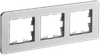 BRITE Рамка 3-местная РУ-3-1-Бр металл алюминий RE IEK0