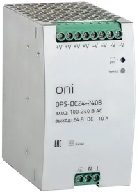 OPS Power Supply 220V AC/24V DC 10A 240W ONI