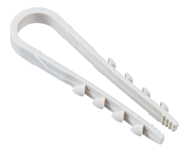 White Nylon Round Cable Clamp 11-18mm (25pcs/pack) IEK