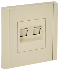 FORTE&PIANO Розетка компьютерная двойная RJ45 кат.6 FP434 ваниль IEK