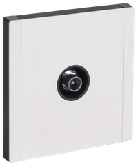 FORTE&PIANO Розетка TV проходная FP229M металл белый IEK