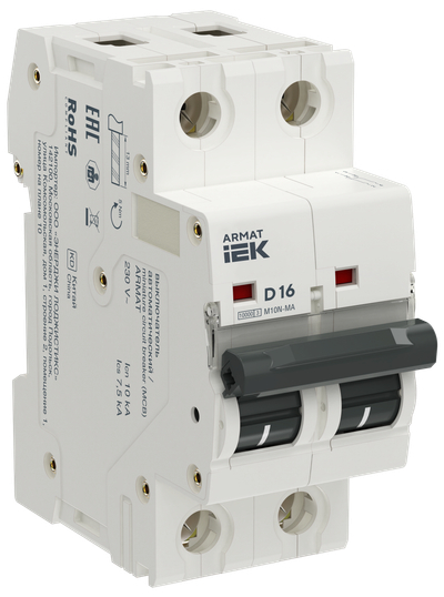ARMAT Автоматический выключатель без теплового расцепителя M10N-MA 2P D 16А IEK