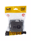 BRITE Розетка двойная TV+RJ45 кат.5E РТВ/РК12-БрС сталь IEK6
