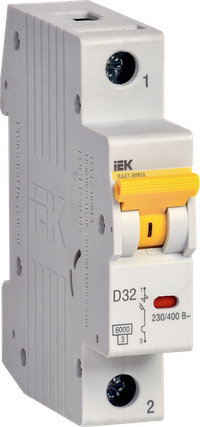 Miniature circuit breaker VA47-60MA without thermal releaser 1P 32A 6kA D IEK