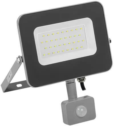 LED floodlight SDO 07-30D gray with Motion Sensor IP44 IEK