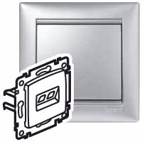 VALENA DIY Розетка компьютерная RJ45 категория 5Е UTP с захватами алюминий