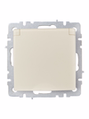 BRITE Розетка 1-местная с заземлением с защитными шторками и крышкой 16А IP20 РСбш10-3-БрКр бежевый IEK1