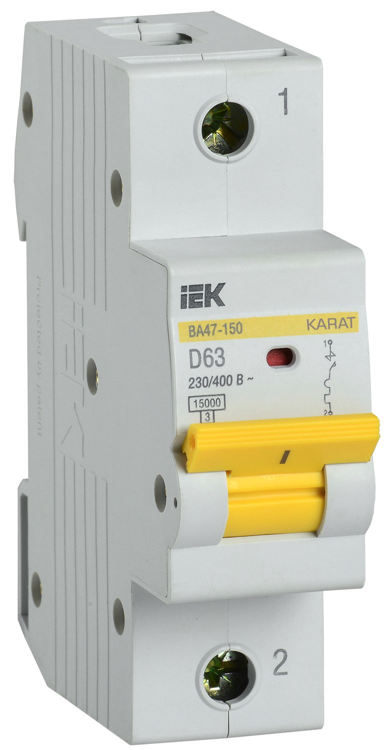 KARAT Автоматический выключатель ВА47-150 1P D 63А 15кА IEK (MVA50-1-063-D)