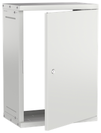 Шкаф настенный 19" 15U 550х350мм металлическая дверь серый GENERICA