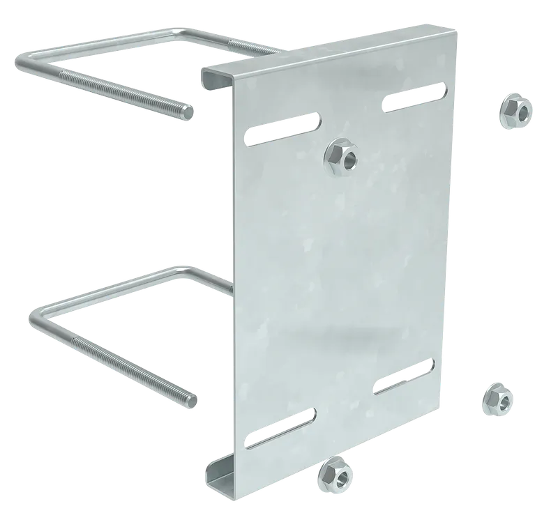 Mounting panel non-perforated for railing posts 40-62mm HDZ IEK