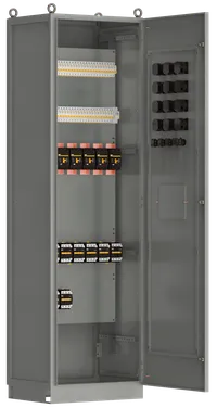 Панель распределительная ВРУ-8503 2Р-160-30 выключатели автоматические 3Р 1х63А 5х25А 1Р 31х63А контакторы 2х65А и учет IEK