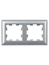 BRITE Frame 2-gang RU-2-Br aluminium/aluminum IEK2